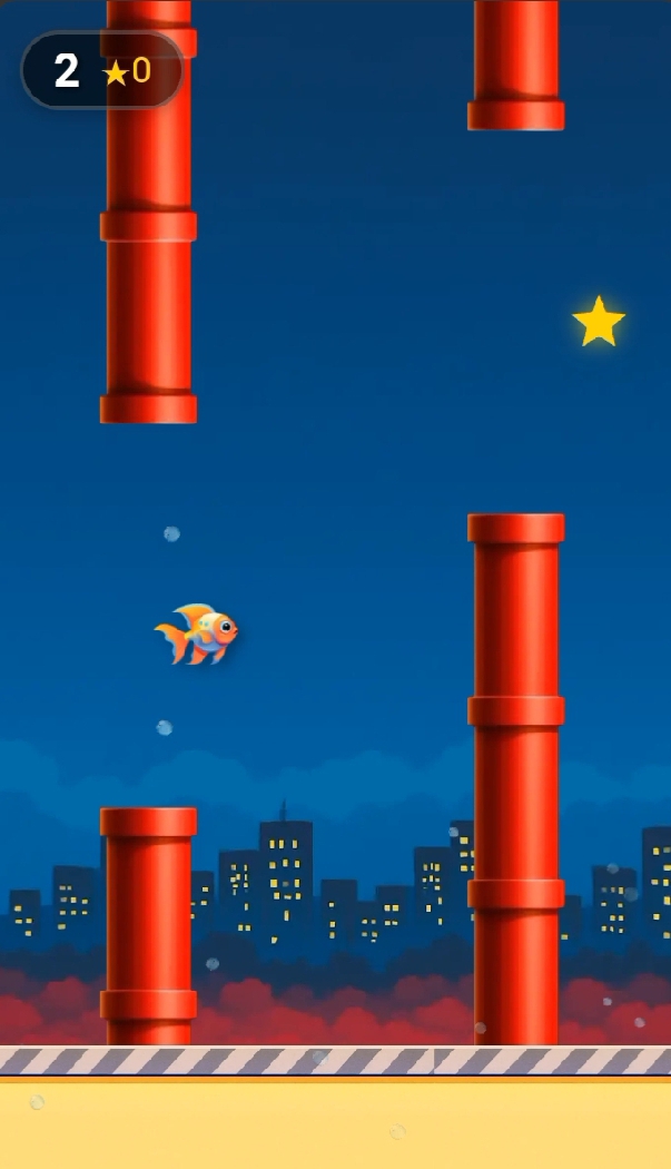 Flappy Fish navigating pipes - tips and tricks.